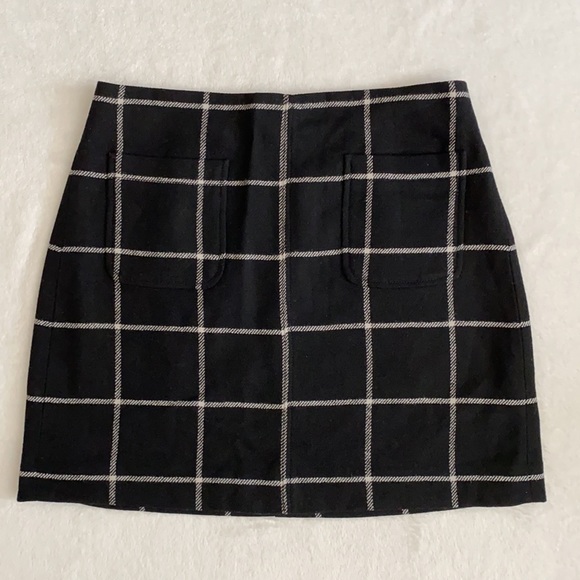 {NWT} Madewell | Museum Patch-Pocket Wool Blend Mini Skirt Windowpane AF035 (4) - Picture 3 of 15